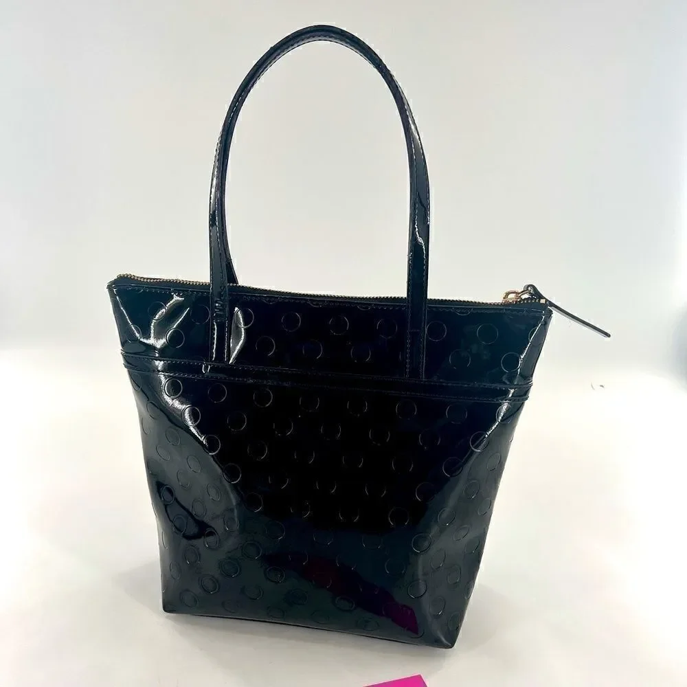 KATE SPADE NEW YORKCamellia Street Jeralyn Vinyl Tote Black/Gold